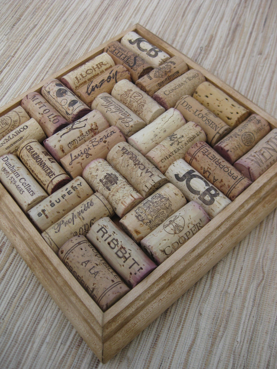 RESERVED Wine Cork Trivet made from Reclaimed Wood and Upcycled Oak Wine Corks - honey color