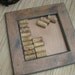 DIY Wine Cork Bulletin Board - made from reclaimed wood - Rustic Distressed Brown with Blue