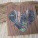 Recycled Wall Art - Earth Day Heart made from reclaimed wood, recycled materials, green artwork