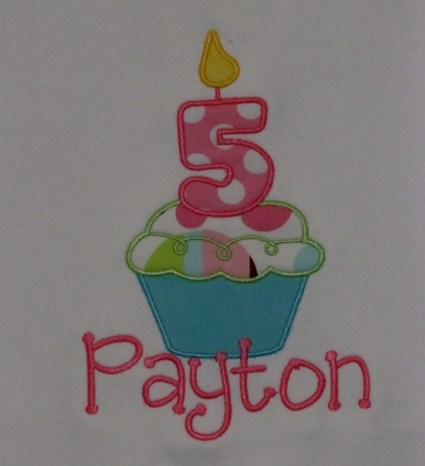 Girls, Long or Short Sleeve, Shirt or Onesie, Birthday, Cupcake, YOU DESIGN