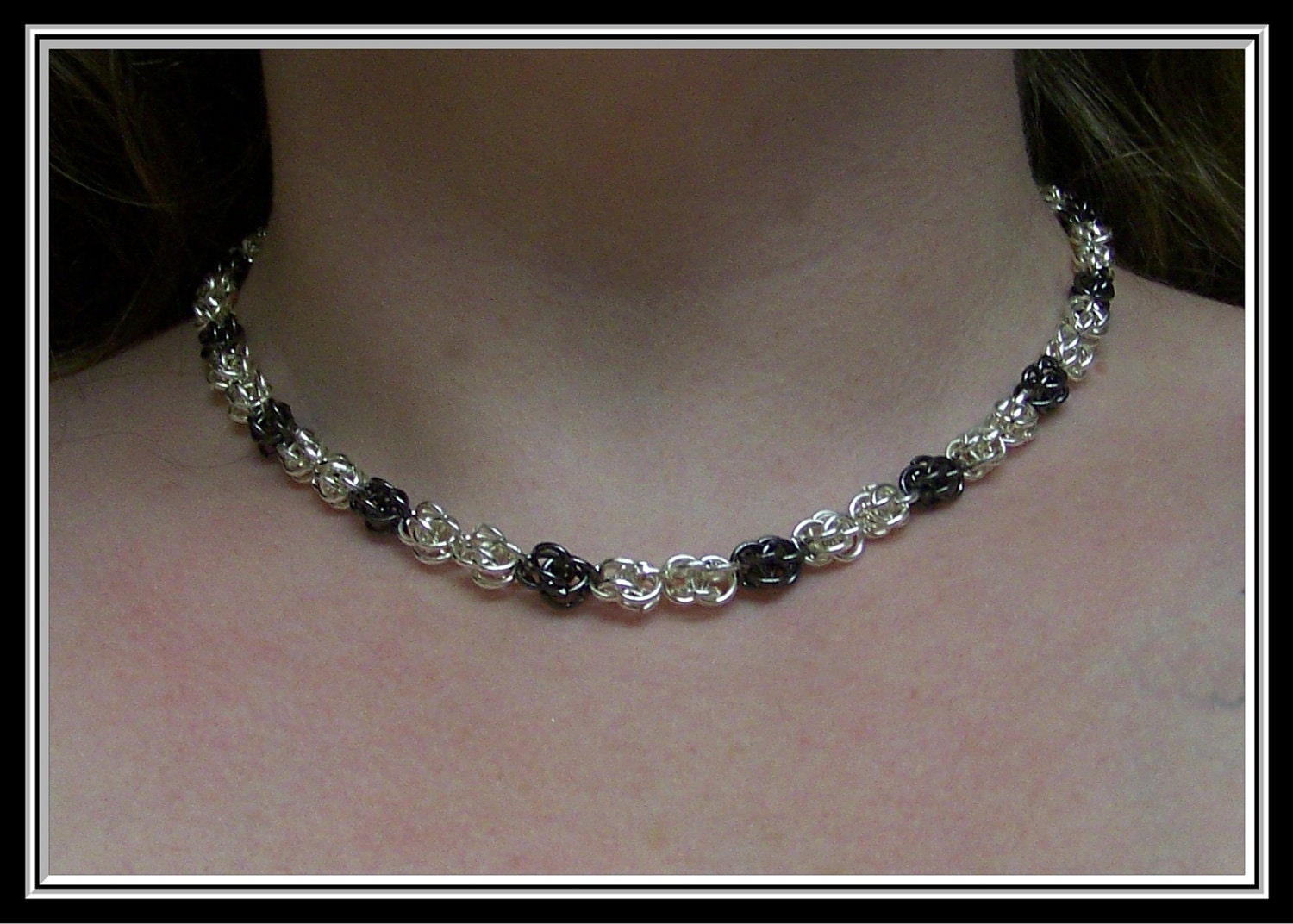 Medieval Necklace - Renaissance Jewelry - Medieval Jewelry - Contemporary Chainmaille Necklace, SCA