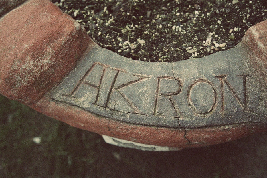 Akron Flower Pot - Lock 3, Downtown Akron - Fine Art Photograph