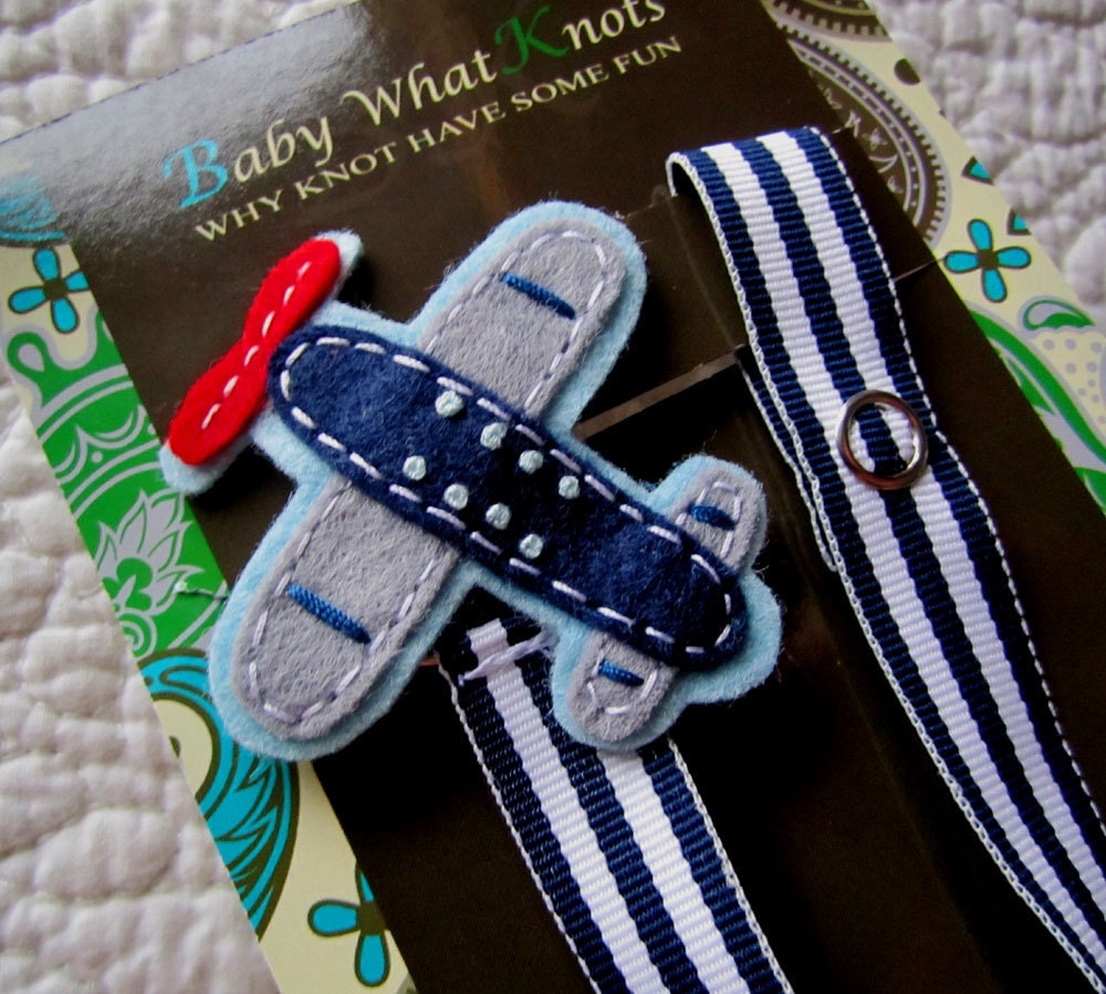 Baby Boy Pacifier Clip, Airplane Pacifier Clip, Baby Plane Pacifier Clip