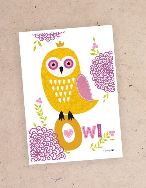 Owl Princess A4-print