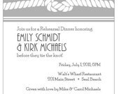 Nautical Party Invitation, Knot: custom colors