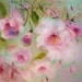 JAPANESE CHERRY Original Abstract Painting on stretched Canvas,