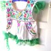 Vintage Boho Shabby Chic Cropped Peasant top Size Small Mexican wedding dress Altered