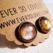 ON SALE - copper sandstorm earrings - brown and golden tan round sparkly metallic nickel free post