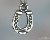 Horseshoe Charm Small Sterling Silver Good Luck or for Horse Lovers