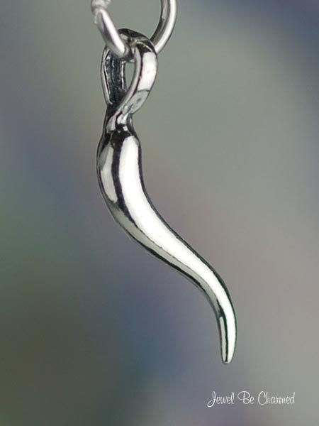 Italian Horn Charm Cornicello Good Luck Amulet by jewelbecharmed