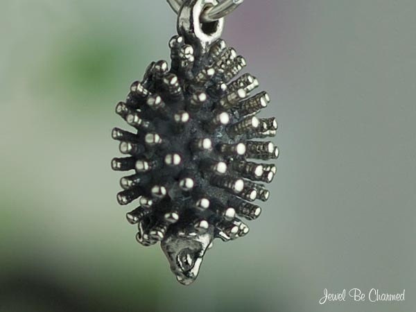 Hedgehog Charm Sterling Silver Animal Garden Visitor or Pet Hedgehogs
