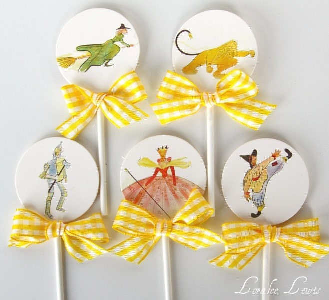 Cupcake Topper Kit .  Wizard of Oz Technicolor Collection . by Loralee Lewis