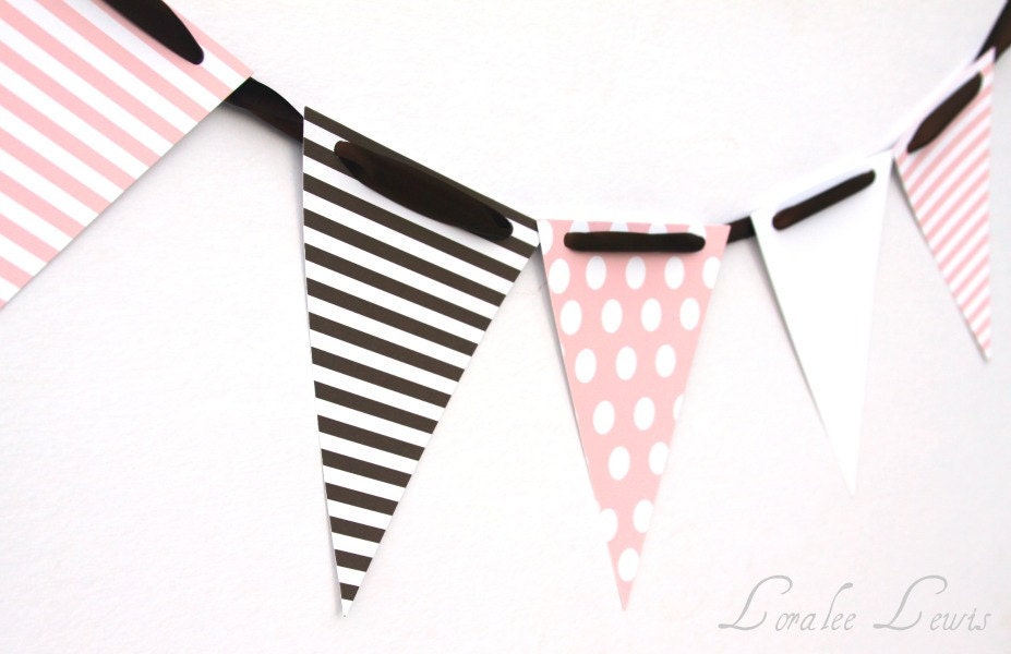 Bunting Pennant Banner . French Parlour Collection . by Loralee Lewis