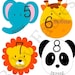 Monthly Baby Onesie Stickers - Animal Faces