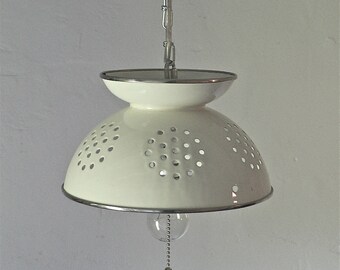 Vintage Colander Hanging Light