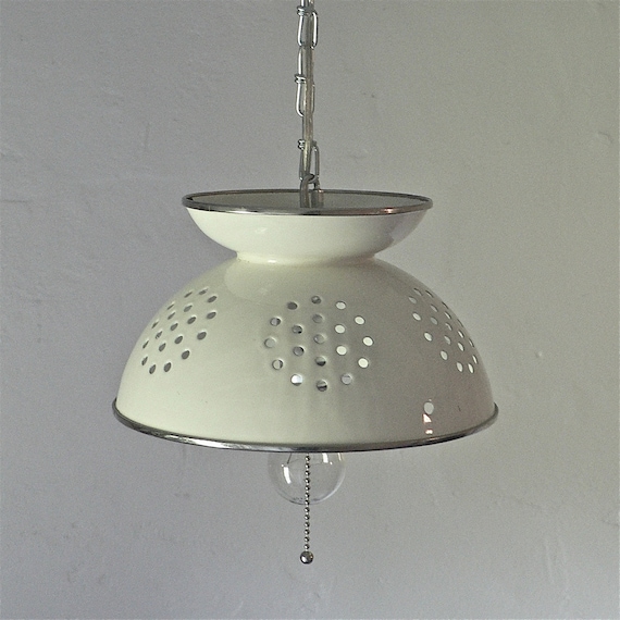 Vintage Colander Hanging Light