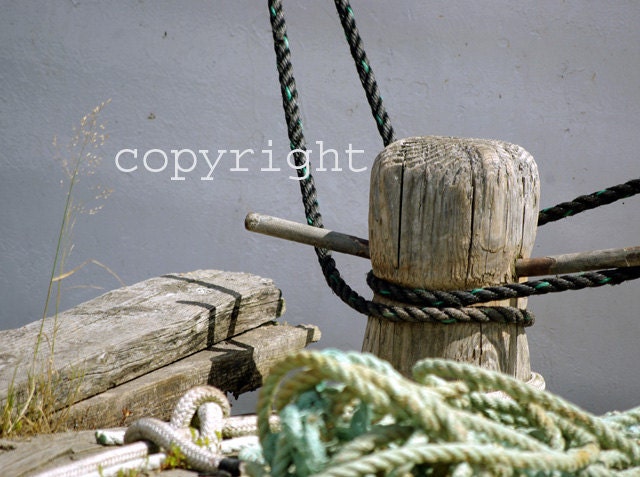 8x10 Nautical Rope and Tie for Boats Photography PhotoPrint by Angelica