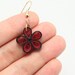 Eco Friendly Earrings Orange and Brown Flowers Paper Quilled Artisan Jewelry
