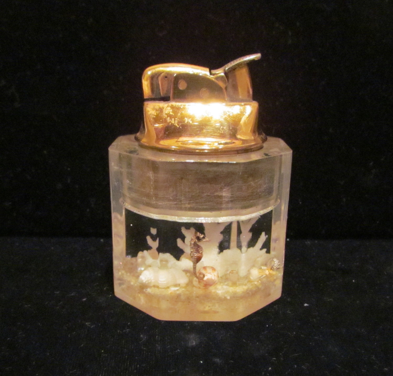 1950s Lucite Lighter Evans Lighter Table by PowerOfOneDesigns