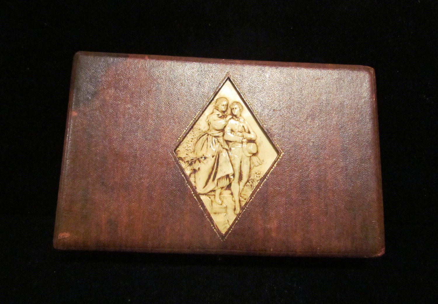 Vintage Cigarette Case Set Cigarette Holder Ashtray 1930's Cigarette Box Vintage Box Courting Scene Box UNIQUE