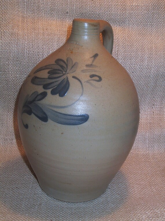 Wisconsin Pottery Stoneware Salt Glaze Jug by BlueRidgeVintage49