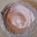Soft velvet hat in pale salmon