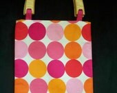 Retro vintage polka dot handmade purse summer pocketbook