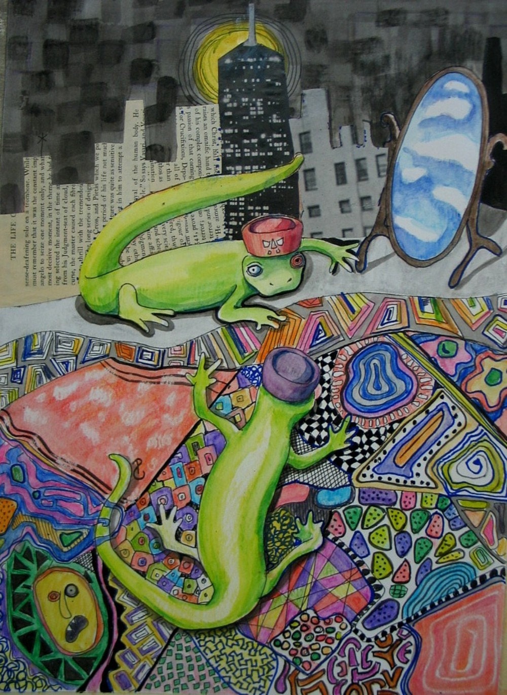 Newt Collage Card