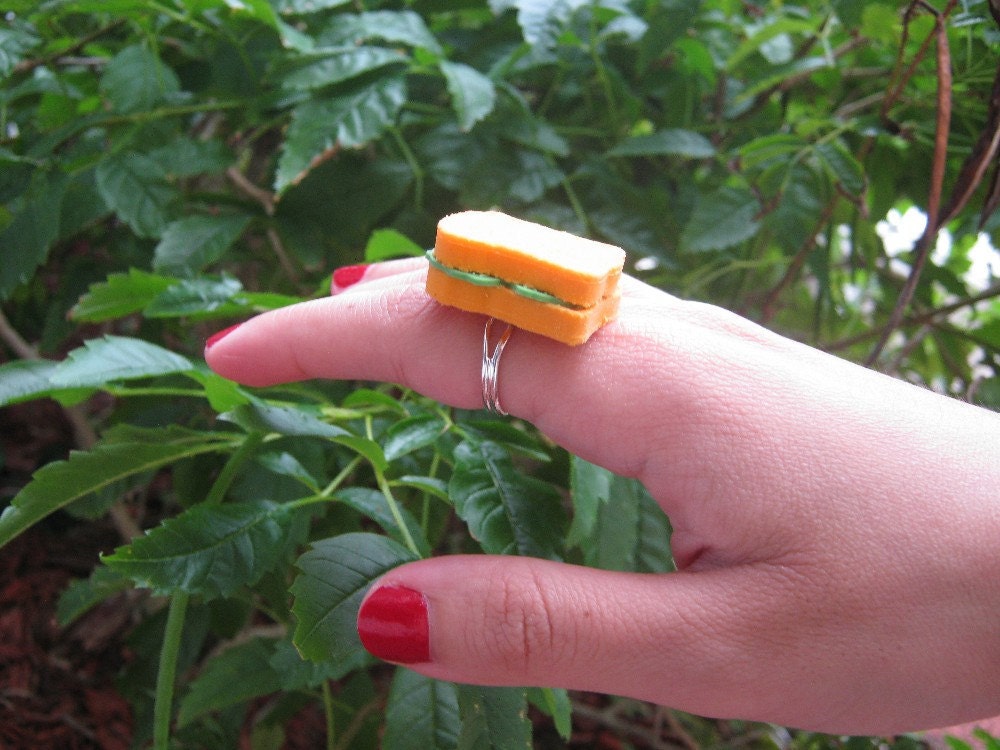 Deli Cut Ham and Turkey Sandwich Eraser Ring