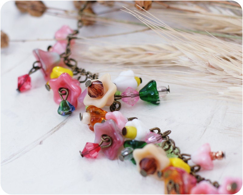 OOAK Necklace "Blooming garden" - Ready To Ship