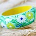Chamomile bracelet - various sizes. Hand Painted Jewelry. Flowers Bangle Bracelet. Floral fashion. Bright colors. Average wood bracelet