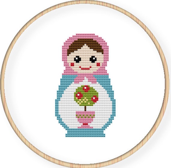 Instant Download,Free shipping,Cross stitch pattern, Cross-StitchPDF,Russian Doll,Matryoshka  Babushkas,zxxc0017