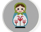 Instant download,free shipping,Cross stitch pattern, Cross-StitchPDF,Russian Doll,Matryoshka  Babushkas,ZXXC0061