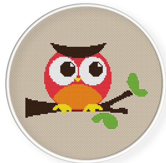 Instant Download,Free shipping,Cross stitch pattern, PDF,owl,ZXXC0148