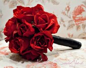 Wedding Bouquet Red Rose Silk Wedding Bouquet