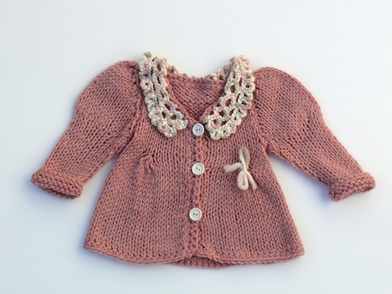Ancient pink stylish baby sweater