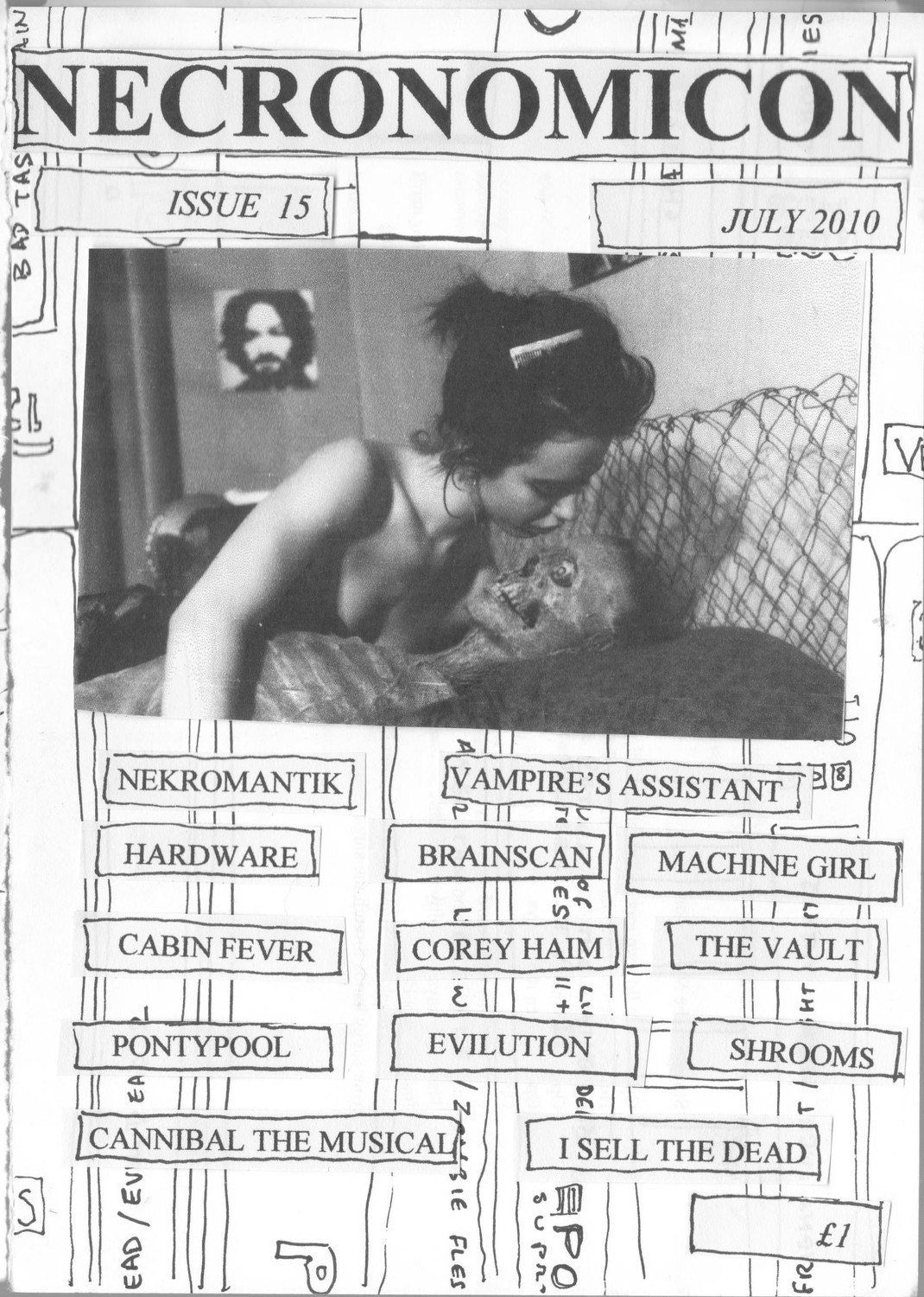 NECRONOMICON 15 FANZINE UK zine horror July 2010