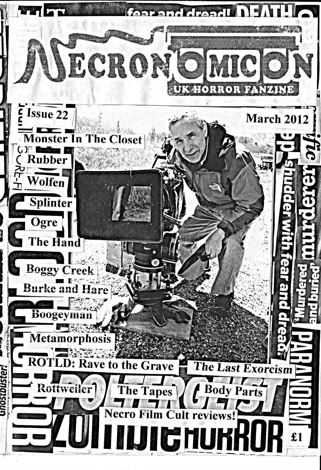 NECRONOMICON 22 UK horror fanzine zine March 2012 Troma Rubber cult retro 80s