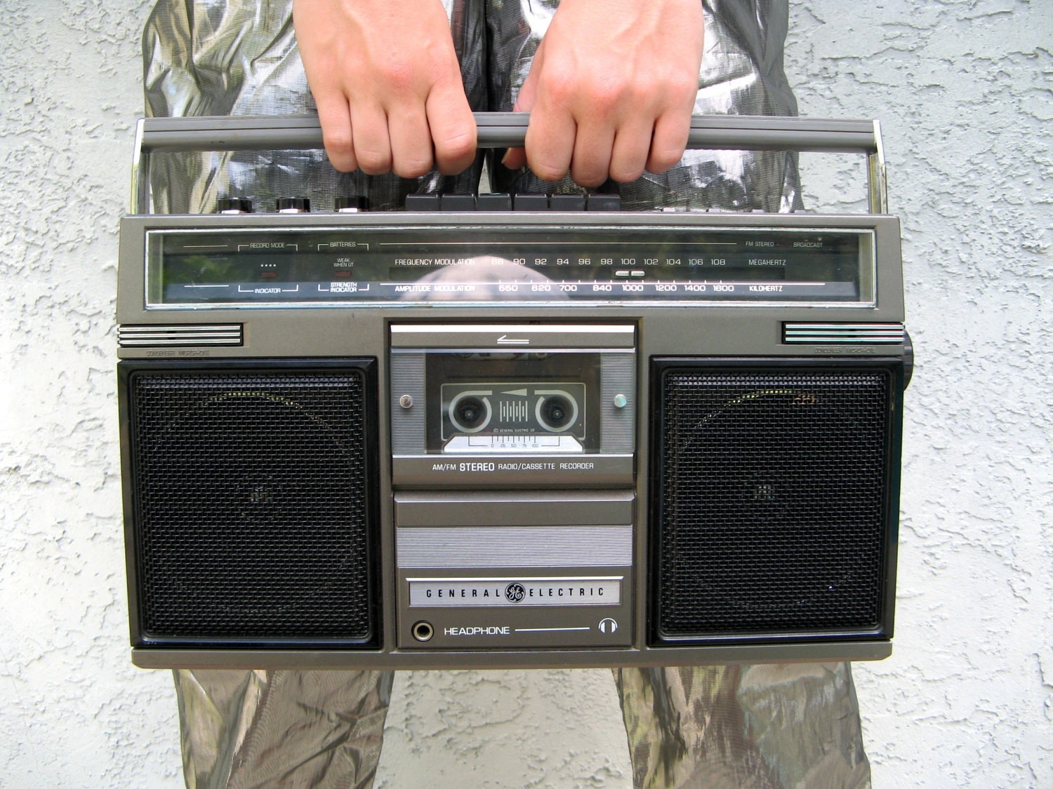 Vintage Boombox General Electric Portable AM/FM by dayglodiva