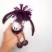 Tanja - Small Felt Donkey with long floppy ears, Art Marionette Animal. Puppet. Felted Stuffed Toy. MADE TO ORDER