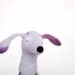Serafina - Felt Dachshund, Art Puppet Lovely Dog Marionette Felted Cute Stuffed Toy. lilac violet lavender.  MADE TO ORDER.