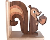 Squirrel Wood Bookend- Heirloom Baby Nursery Children
