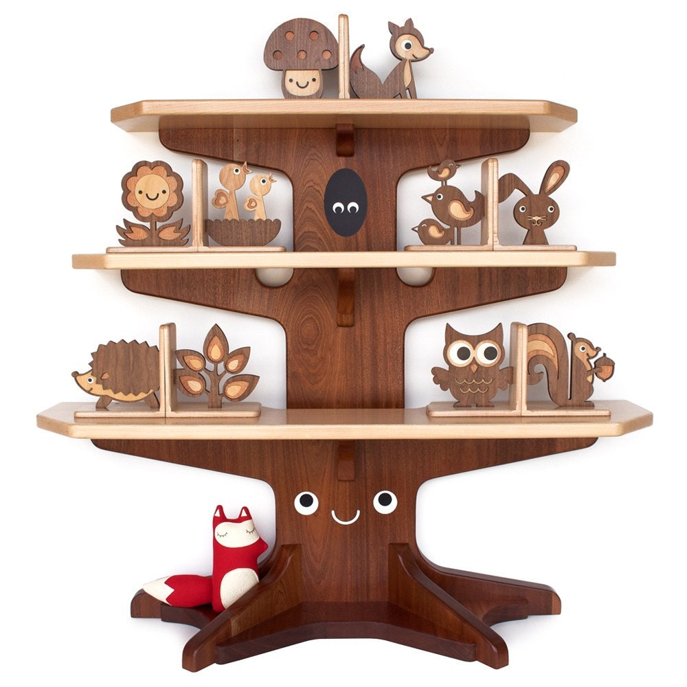 Fox Wooden Animal Bookend Heirloom: Baby Kids Children Nursery