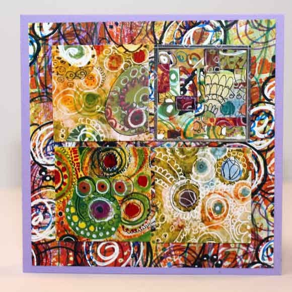 Greeting Card Red & Yellow, original artwork
