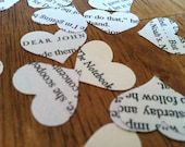 novel wedding confetti - medley of Nicholas Sparks romance novels - 500 heart confetti The Notebook/Dear John and more