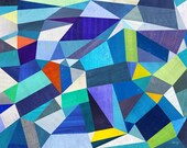 Blue Geometric Print