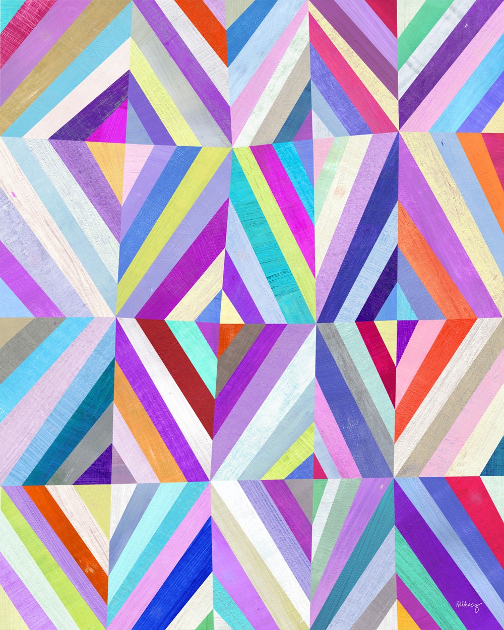 Purple Diamonds are Forever Art Print
