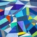 Blue Geometric Print