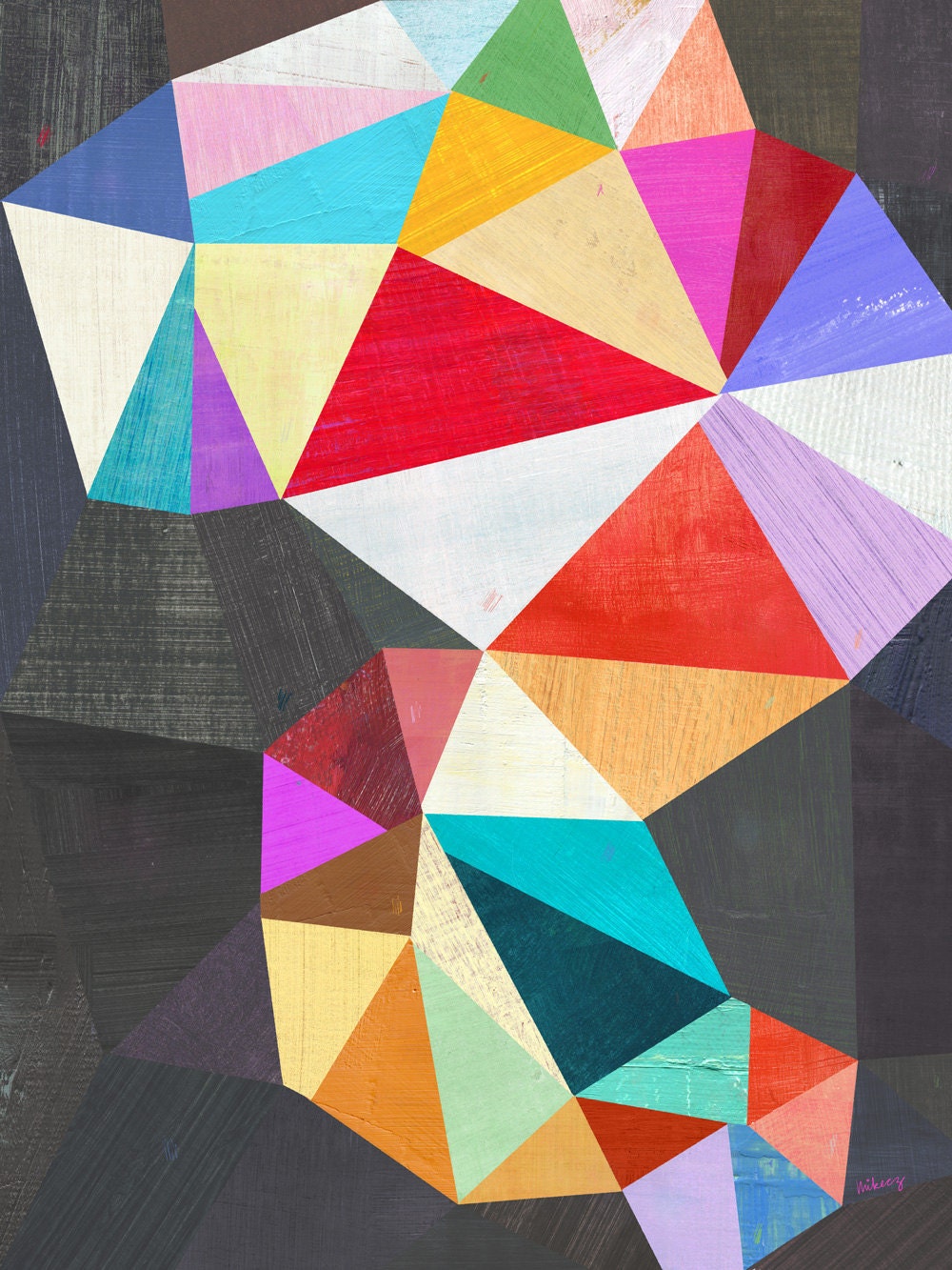 Geometric Abstract Print 12"x16"