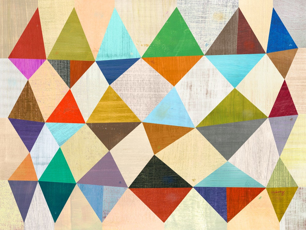 Funky Diamonds Print 16"x12"